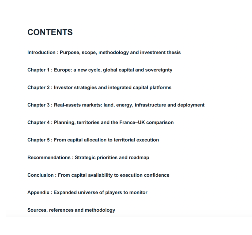 Report European Real Assets Capital